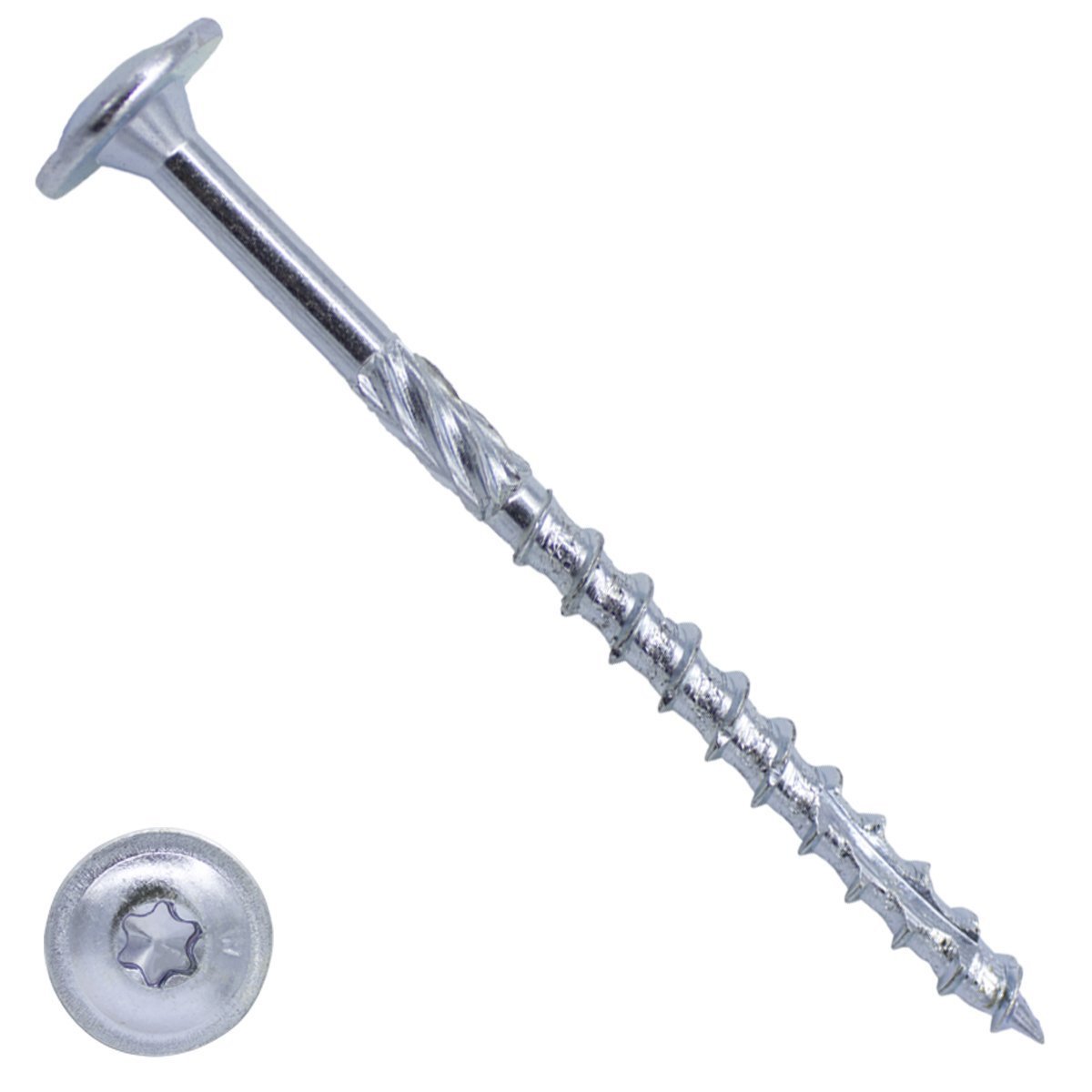 Alternatieve afbeelding voor Woodies Tellerkopschroeven TORX-30 verzinkt 6x220/80mm deeldraad 50 stuks