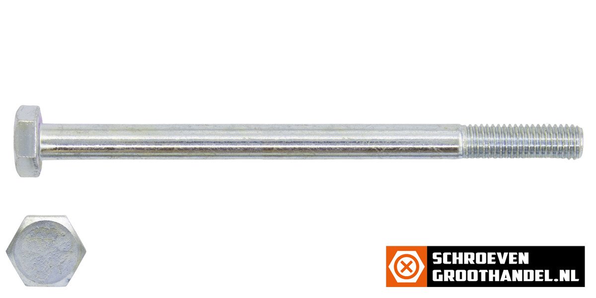 Alternatieve afbeelding voor Zeskantbouten M12 x 110mm verzinkt DIN931 50 stuks