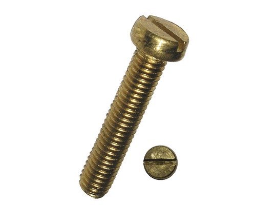 Alternatieve afbeelding voor Metaalschroeven cilinderkop M6 x 12mm DIN84 messing zaagsnede 100 stuks