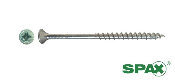 Spax spaanplaatschroeven 6x100/61 mm wirox platkop Pozidriv 100 stuks