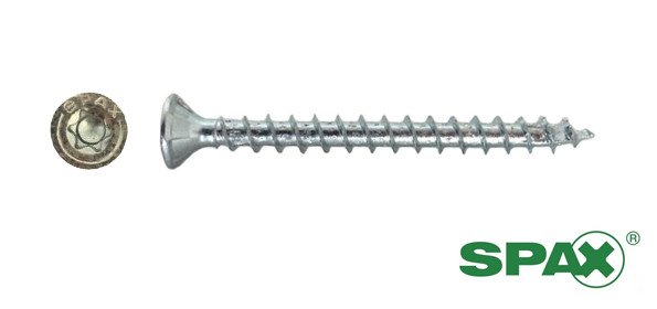 Spax spaanplaatschroeven 4x25 mm verzinkt platkop TORX 200 stuks