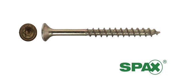 Spax spaanplaatschroeven 5x70 mm geelverzinkt platkop TORX 100 stuks