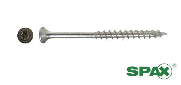 Spax spaanplaatschroeven 5x80 mm verzinkt platkop TORX 100 stuks