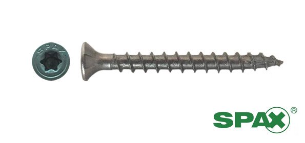 Spax spaanplaatschroeven 4x25 mm RVS A2 platkop TORX 200 stuks