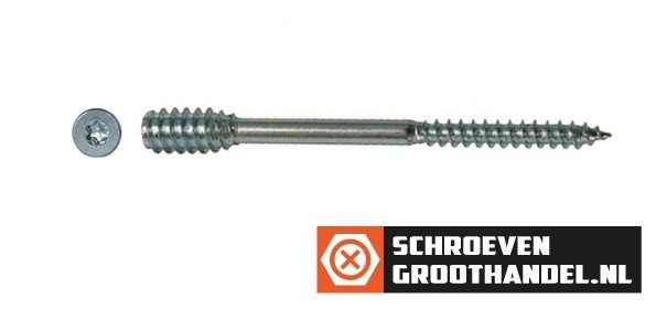 Afstandschroeven 6x200 mm (135-155 mm) verzinkt 50 stuks