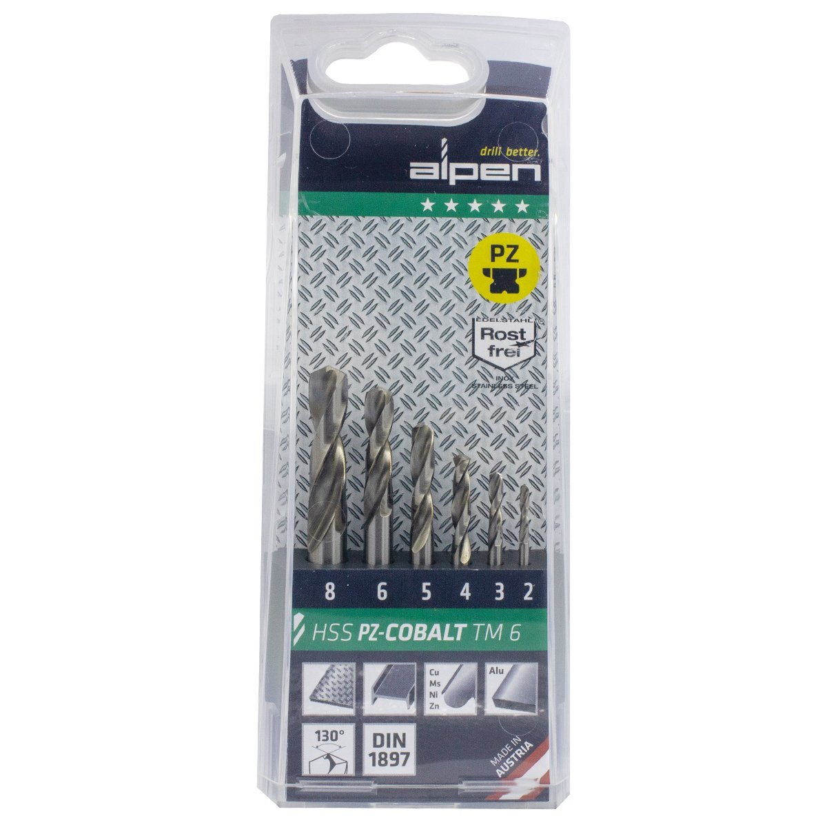 Alpen HSS cobalt borenset TM6 6-delig
