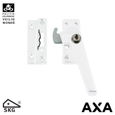 AXA RAAMSLUITING 3319 MET VENTIALTIENOK EN CILINDERSLOT RECHTS WIT SKG*