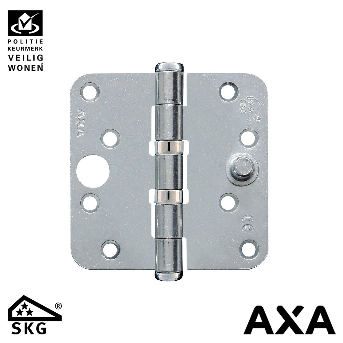 AXA veiligheidsscharnier kogellager 89x89mm ronde hoek staal SKG***