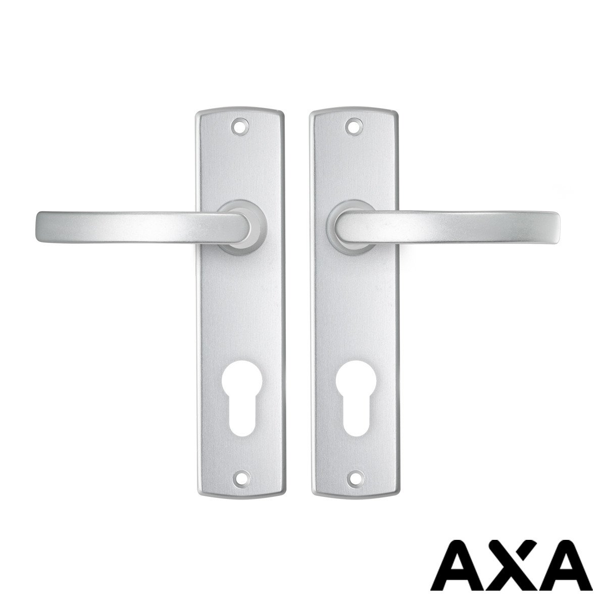 Deurbeslag aluminium AXA op schild pc72