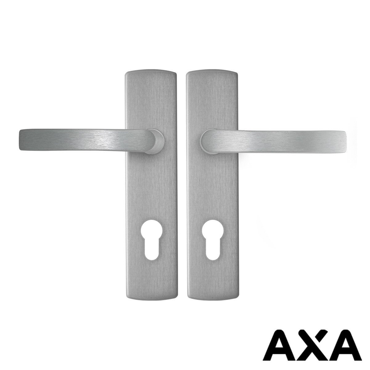 Deurbeslag aluminium AXA op schild pc72 luxe
