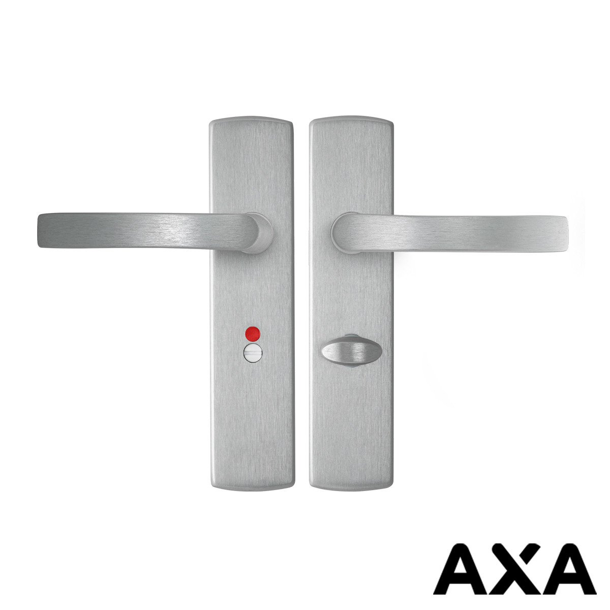 Deurbeslag aluminium AXA wc-/badkamersluiting 63/8 luxe