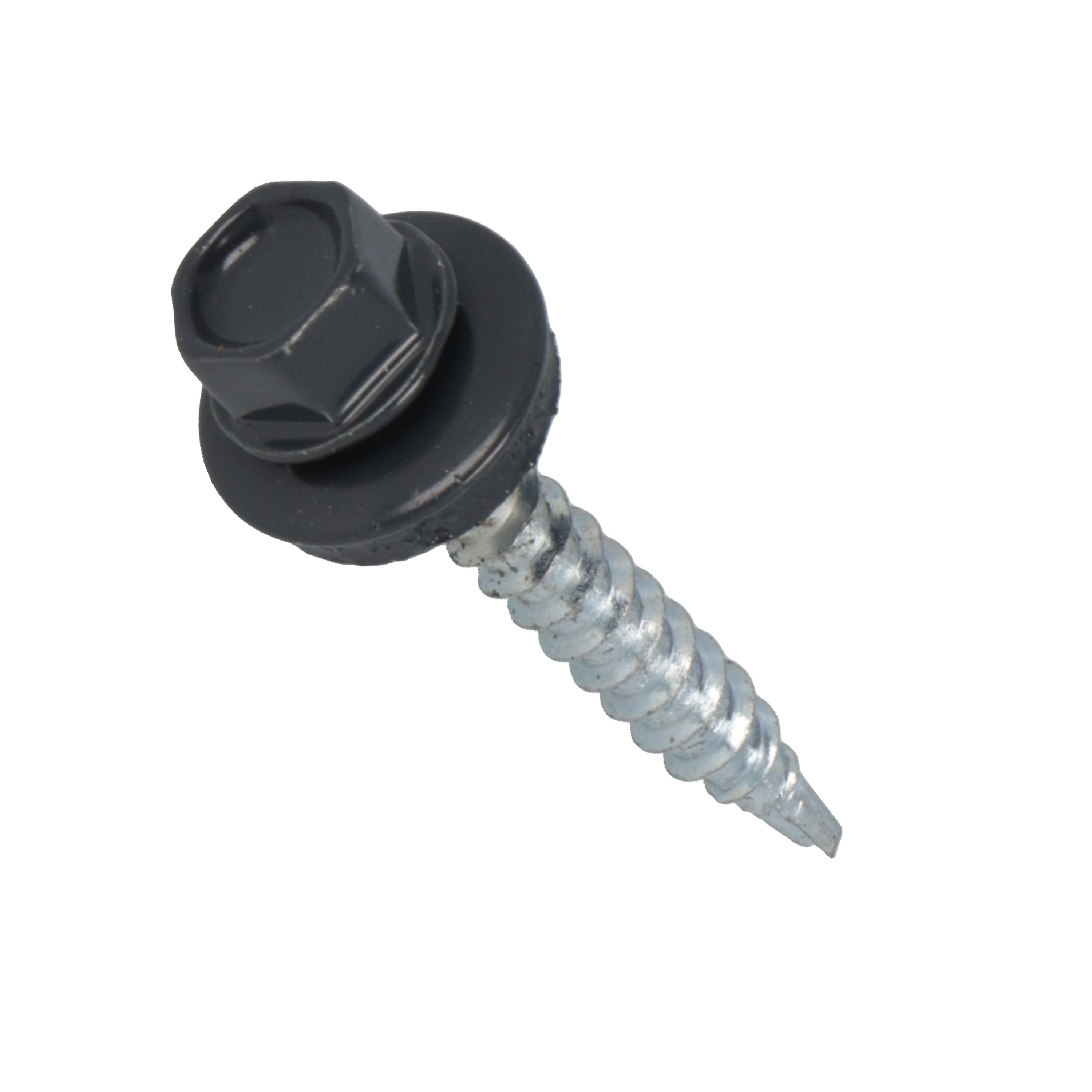 Profielplaatschroef Zelfborend verzinkt 4,8x35mm Alu ring 14mm Antracietgrijs 200 stuks