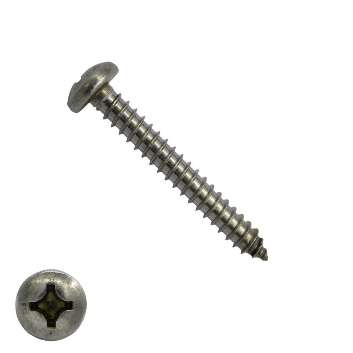 Parkers RVS A2 3,5x38mm cilinderkop philips DIN 7981 200 stuks