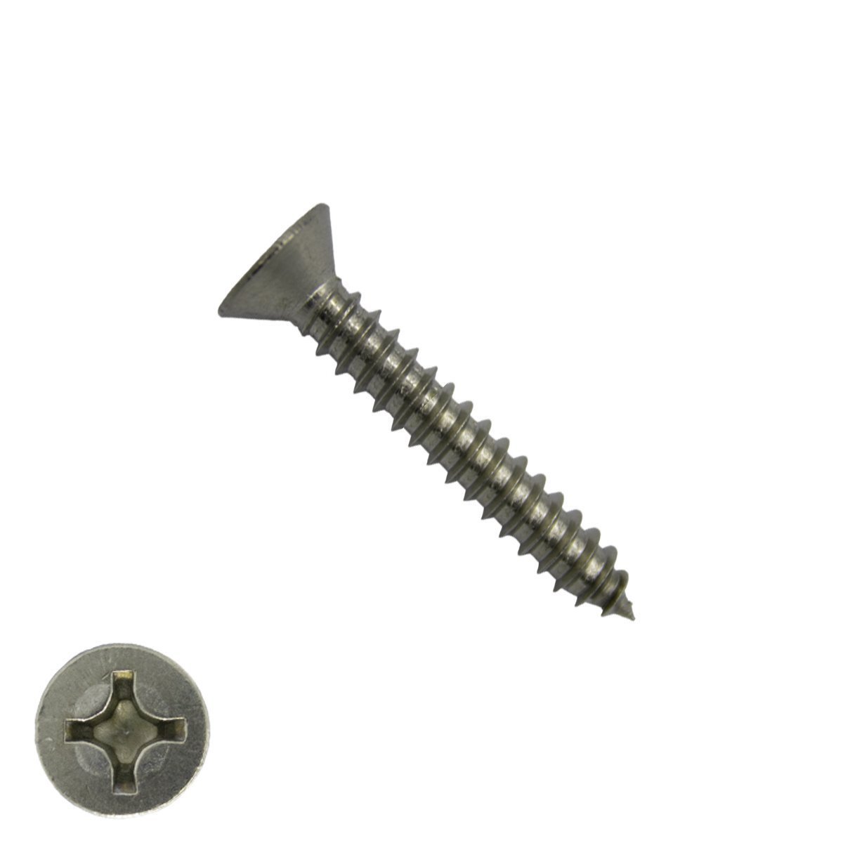 Parkers RVS A4 4,2x25mm platkop philips DIN 7982 200 stuks