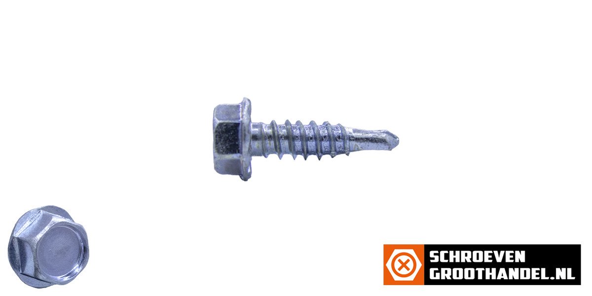 Boorschroeven verzinkt 4,8x16mm zeskantkop DIN 7504-K 200 stuks