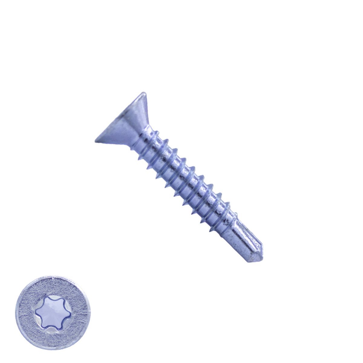 Boorschroeven verzinkt 4,2x22mm platkop torx DIN 7504-P 200 stuks