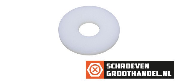 Carrosserieringen M5 nylon wit DIN9021 200 stuks