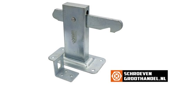 Deurvastzetter met vloerplaat 120x80 mm verzinkt 1 stuk