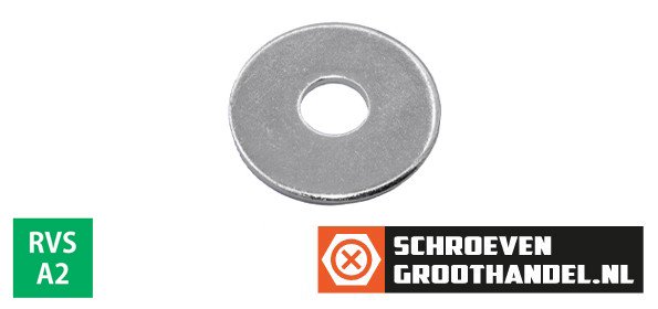 Sluitringen M8 RVS A2 DIN440R 50 stuks
