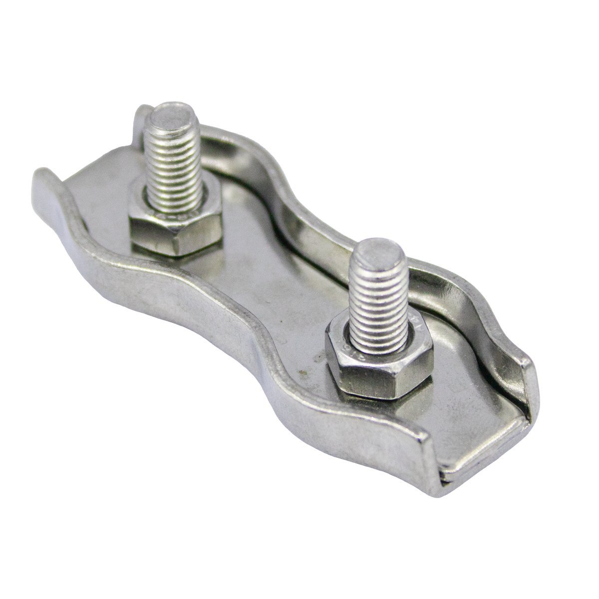 Staaldraadklem duplex 6mm RVS A4 1 stuk
