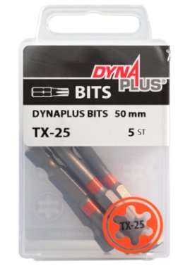 Dynaplus bit TORX-25 ORANJE 50mm 5 stuks