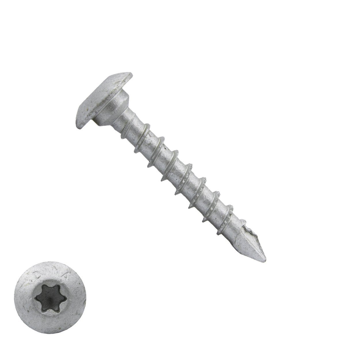 Dynaplus tuinbeslagschroeven 6x40mm ar-coating zilver cilinderkop torx 50 stuks