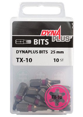 Dynaplus bit TORX-10 ROZE 25mm 10 stuks