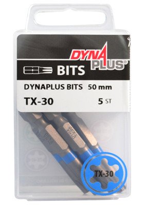 Dynaplus bit TORX-30 BLAUW 50mm 5 stuks