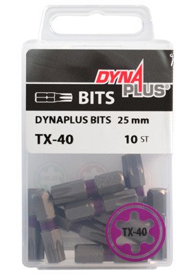 Dynaplus bit TORX-40 PAARS 25mm 10 stuks