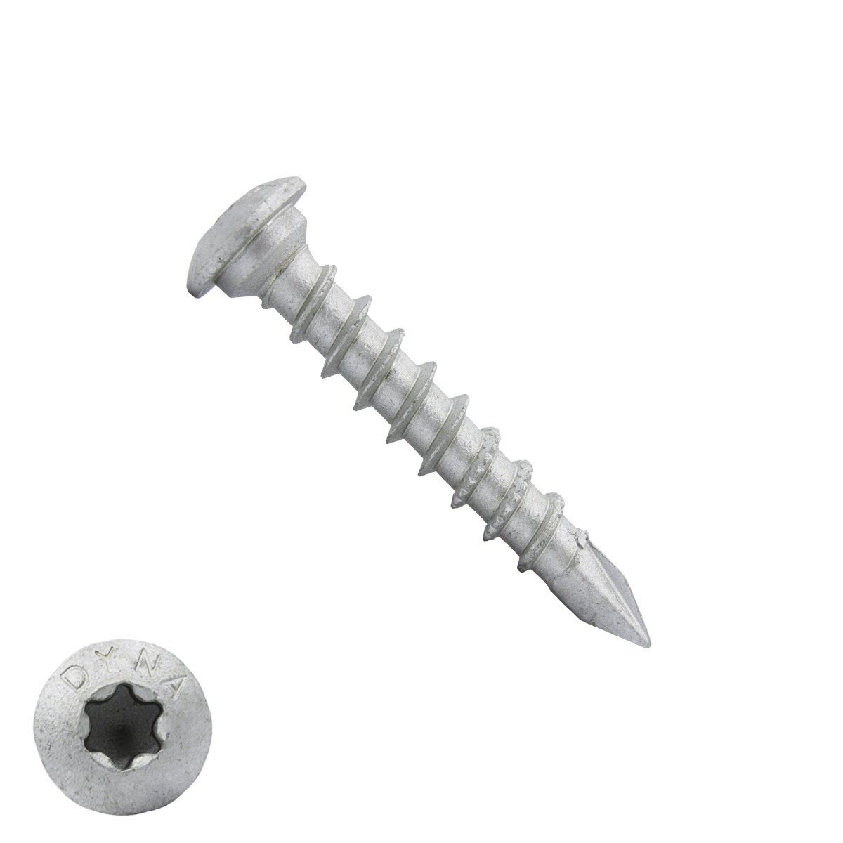 Dynaplus paalhouderschroeven 8x50mm ar-coating zilver cilinderkop torx 50 stuks