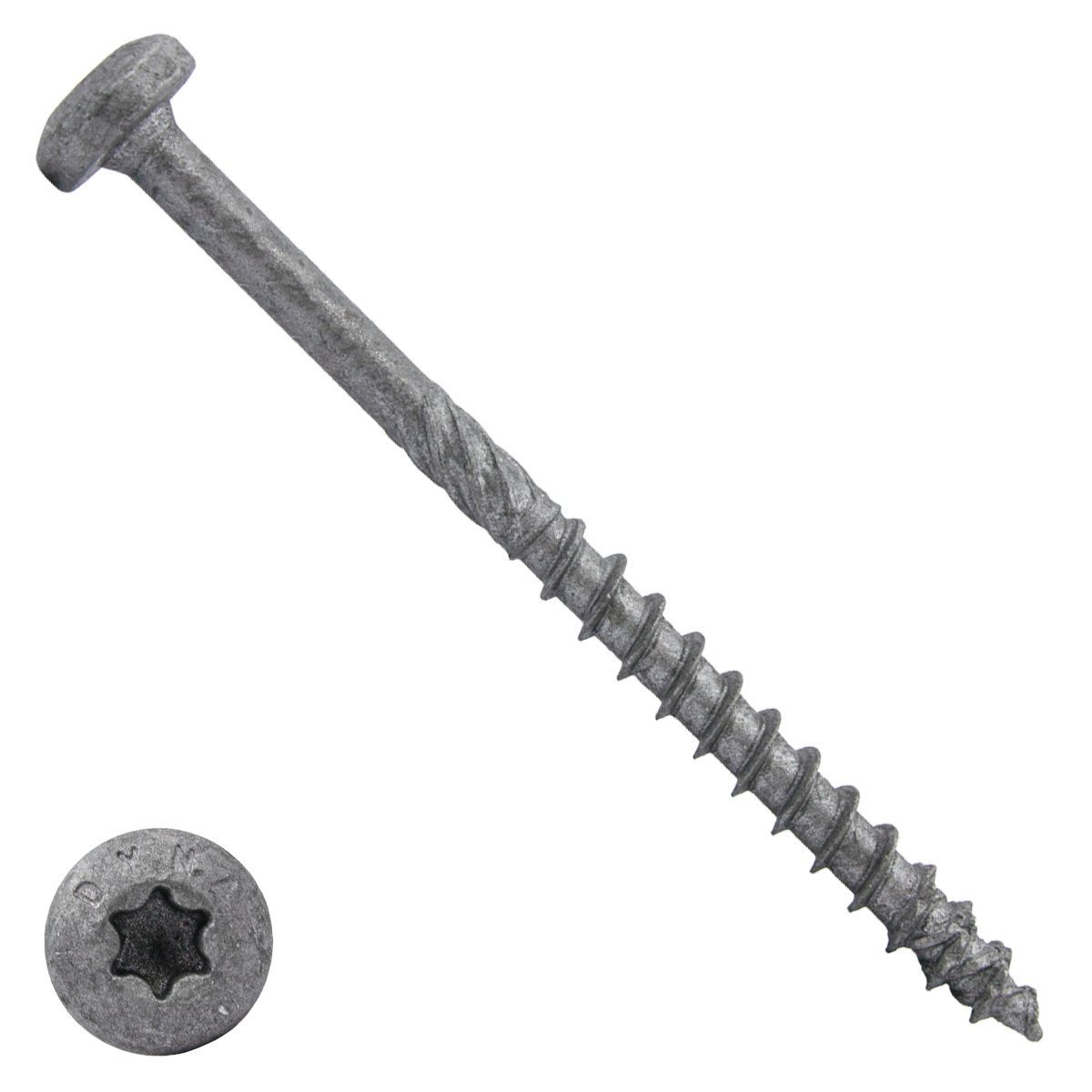 Dynaplus spaanplaatschroeven 6x100mm deeldraad ar-coating grijs cilinderkop torx 100 stuks