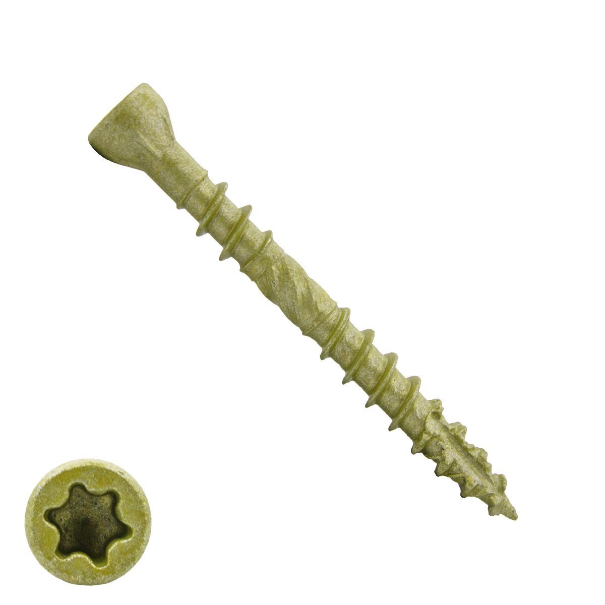 Dynaplus vlonderschroeven 5x60mm deeldraad ar-coating bronze freeskop met snijpunt torx 200 stuks
