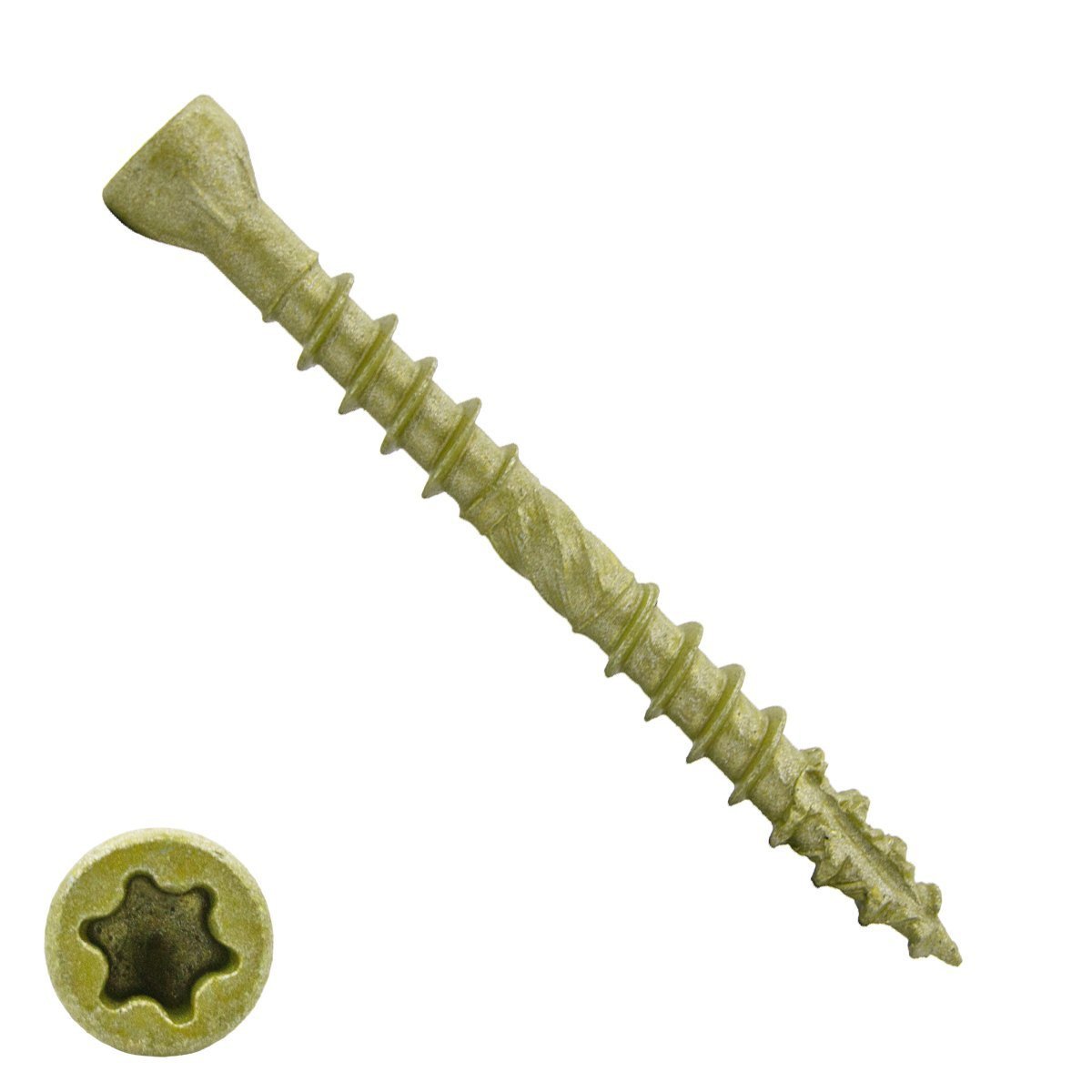 Dynaplus vlonderschroeven 8x80mm deeldraad ar-coating bronze freeskop met snijpunt torx 50 stuks