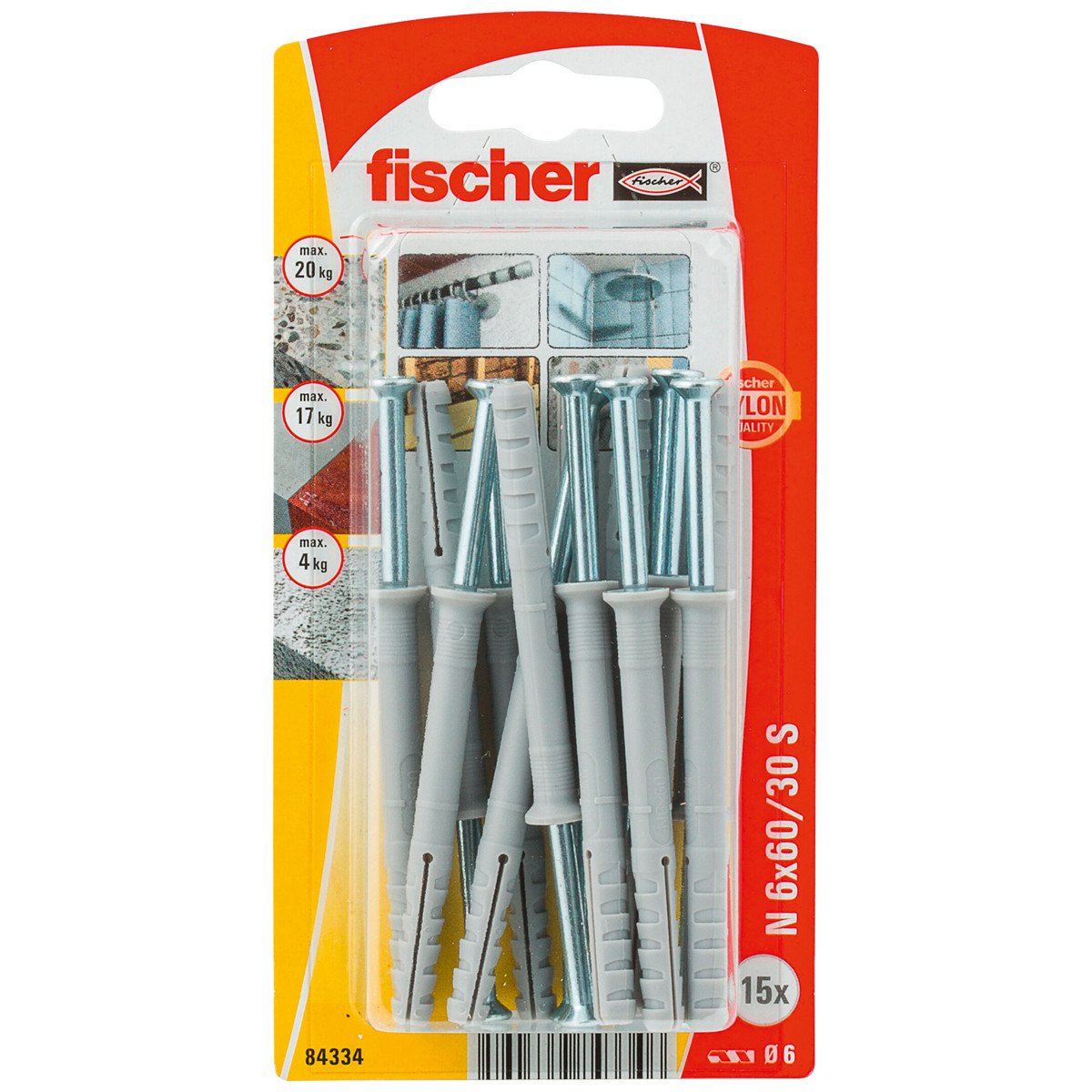 Fischer slagpluggen N 6x60/30 S 15 stuks