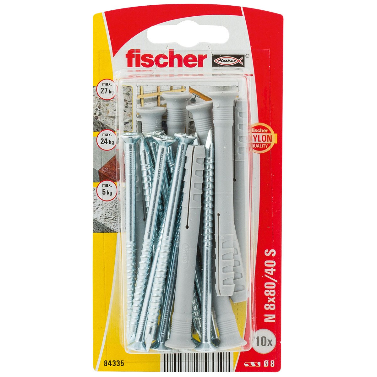 Fischer slagpluggen N 8x80/40 S 10 stuks