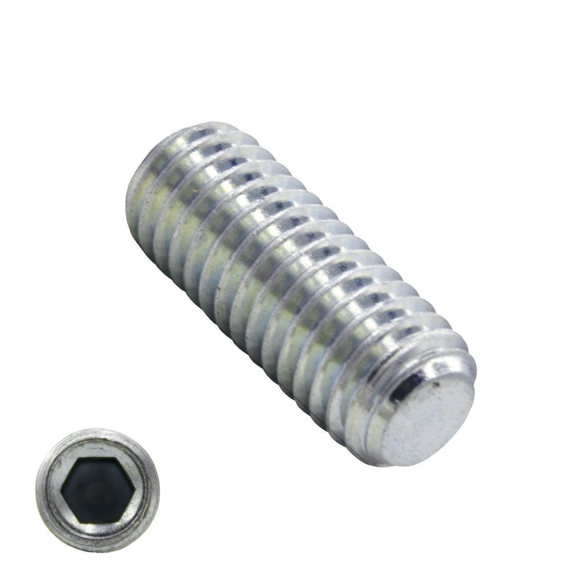 Stelschroeven verzinkt DIN913/ISO4026 vlak eind M5x25mm 200 stuks