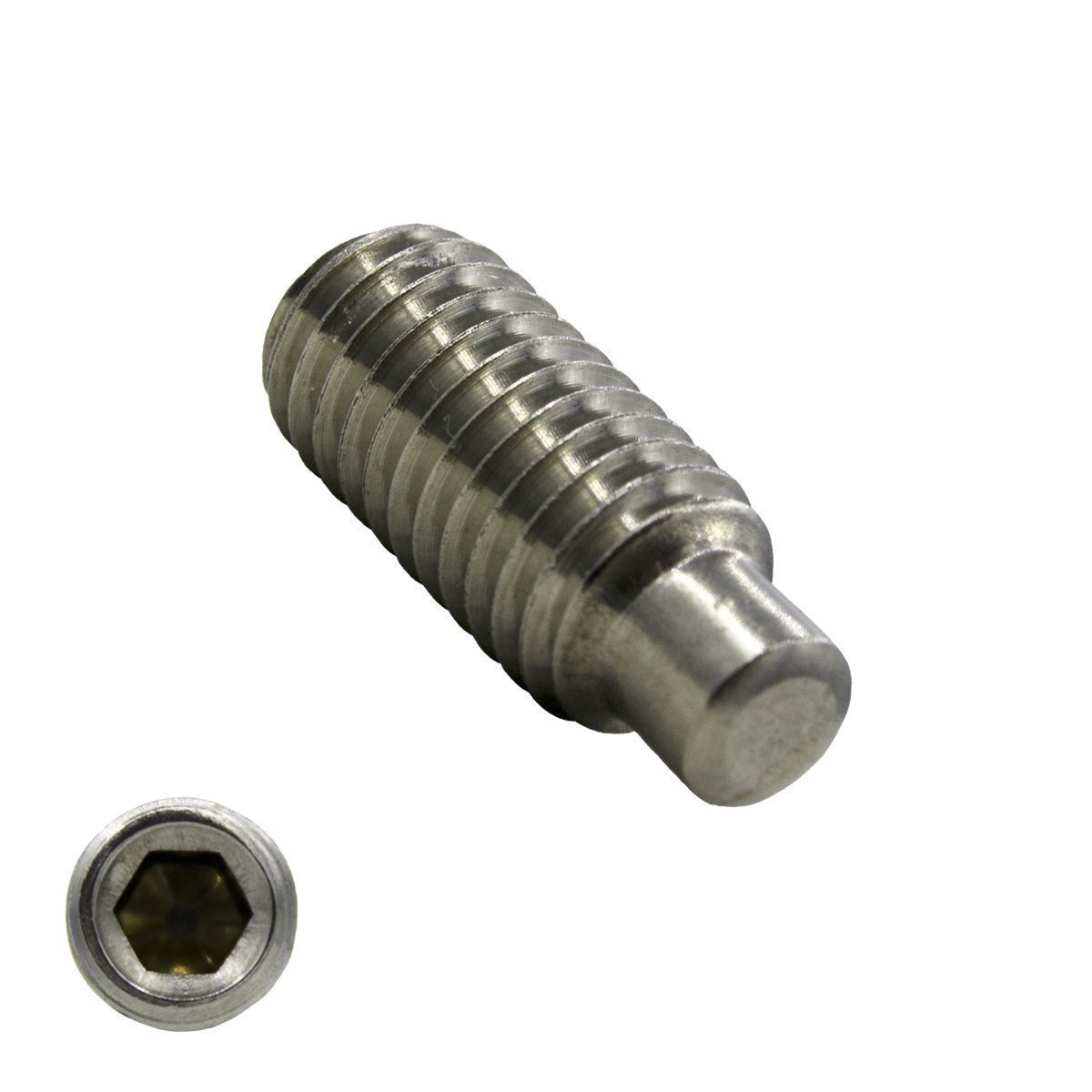 Stelschroeven RVS A2 DIN915/ISO4028 tapeind M6x6mm 200 stuks