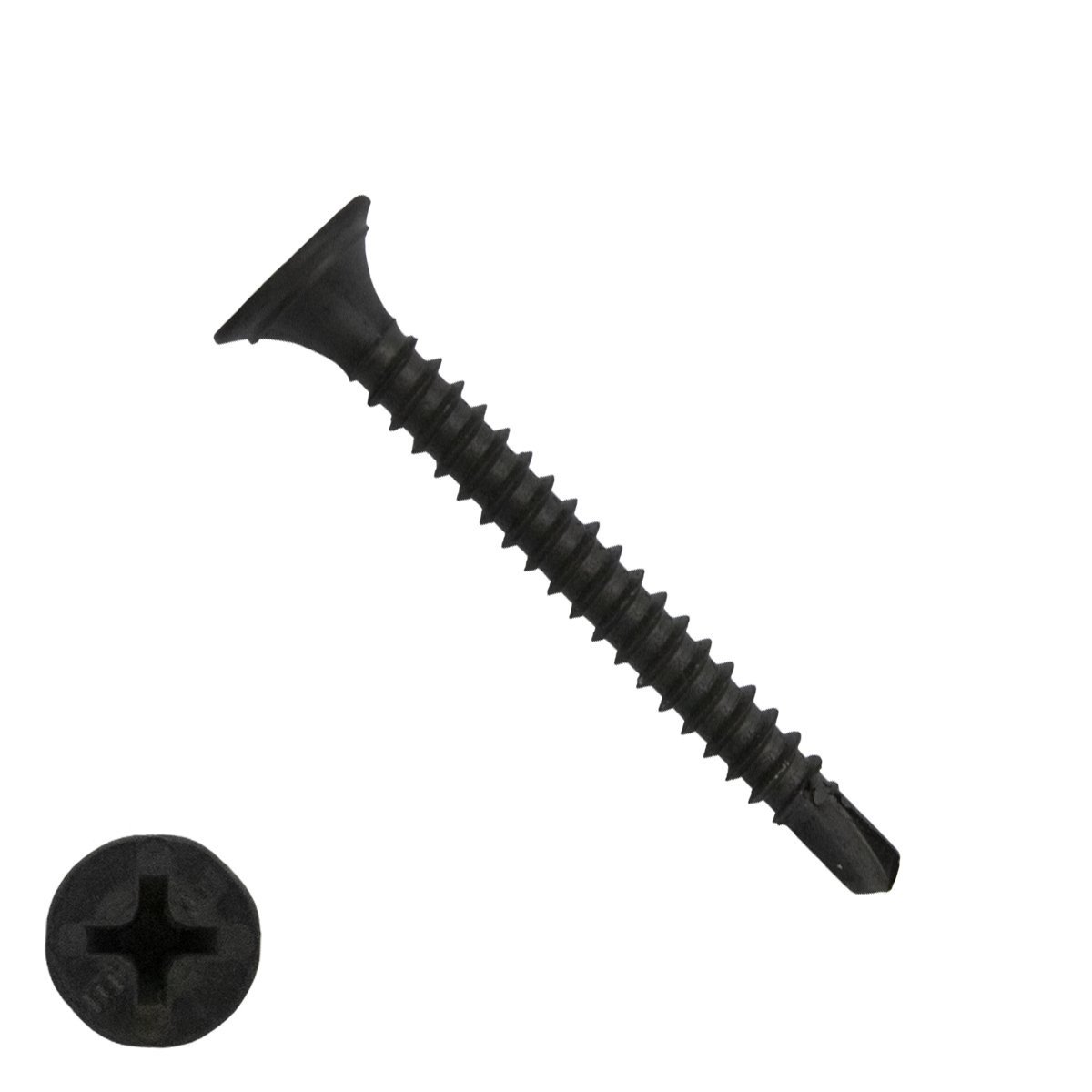 Grabber snelbouwschroef 3,5x35mm gefosfateerd met boorpunt fijn draad met PH2 1000 stuks