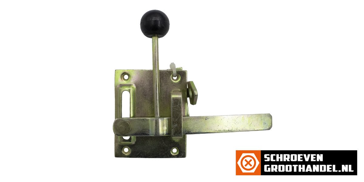 Tuinheksluiting 100x80 mm geel verzinkt 1 stuk