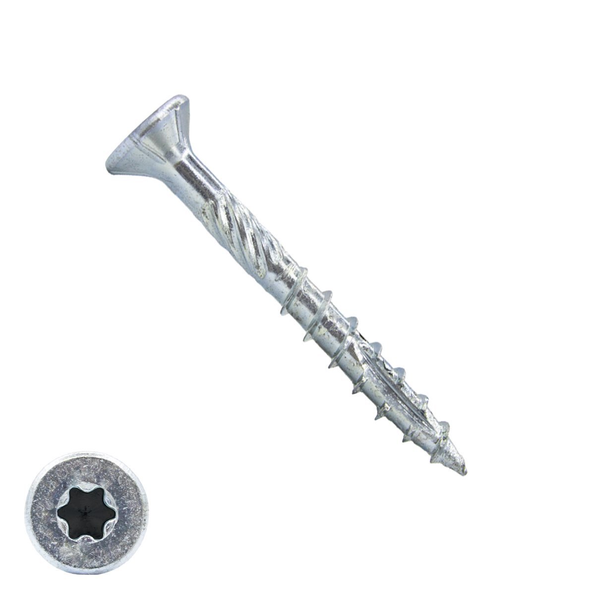 Houtbouwschroeven 4x40 mm verzinkt platkop TORX 1000 stuks
