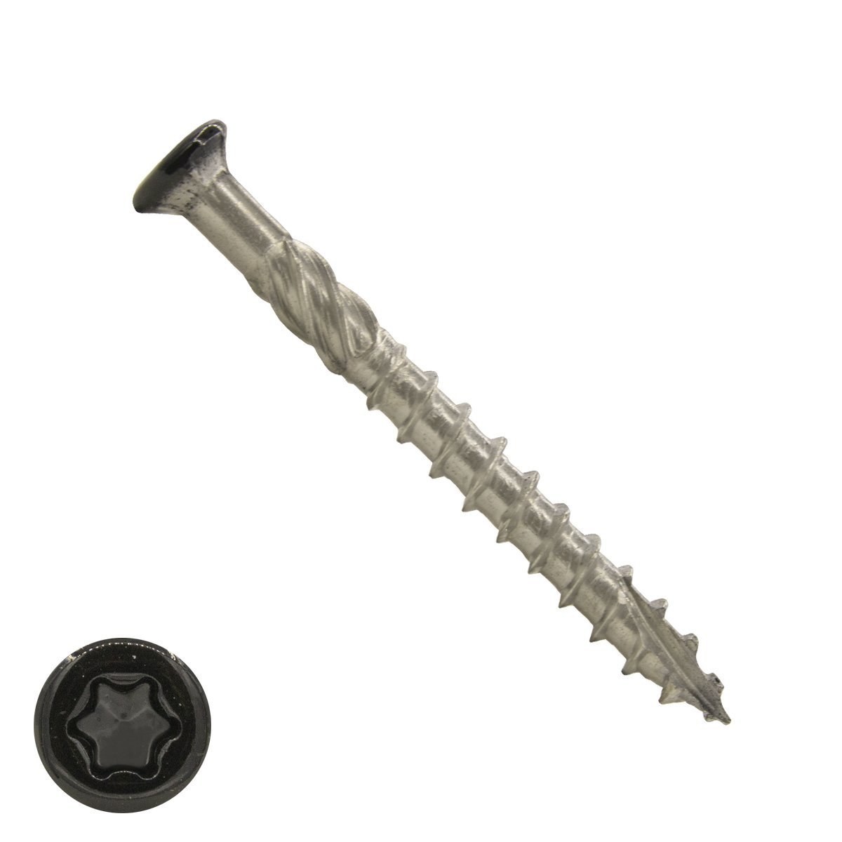 Potdekselschroeven 4x60 mm RVS C1 RAL9005 gitzwart TORX 200 stuks