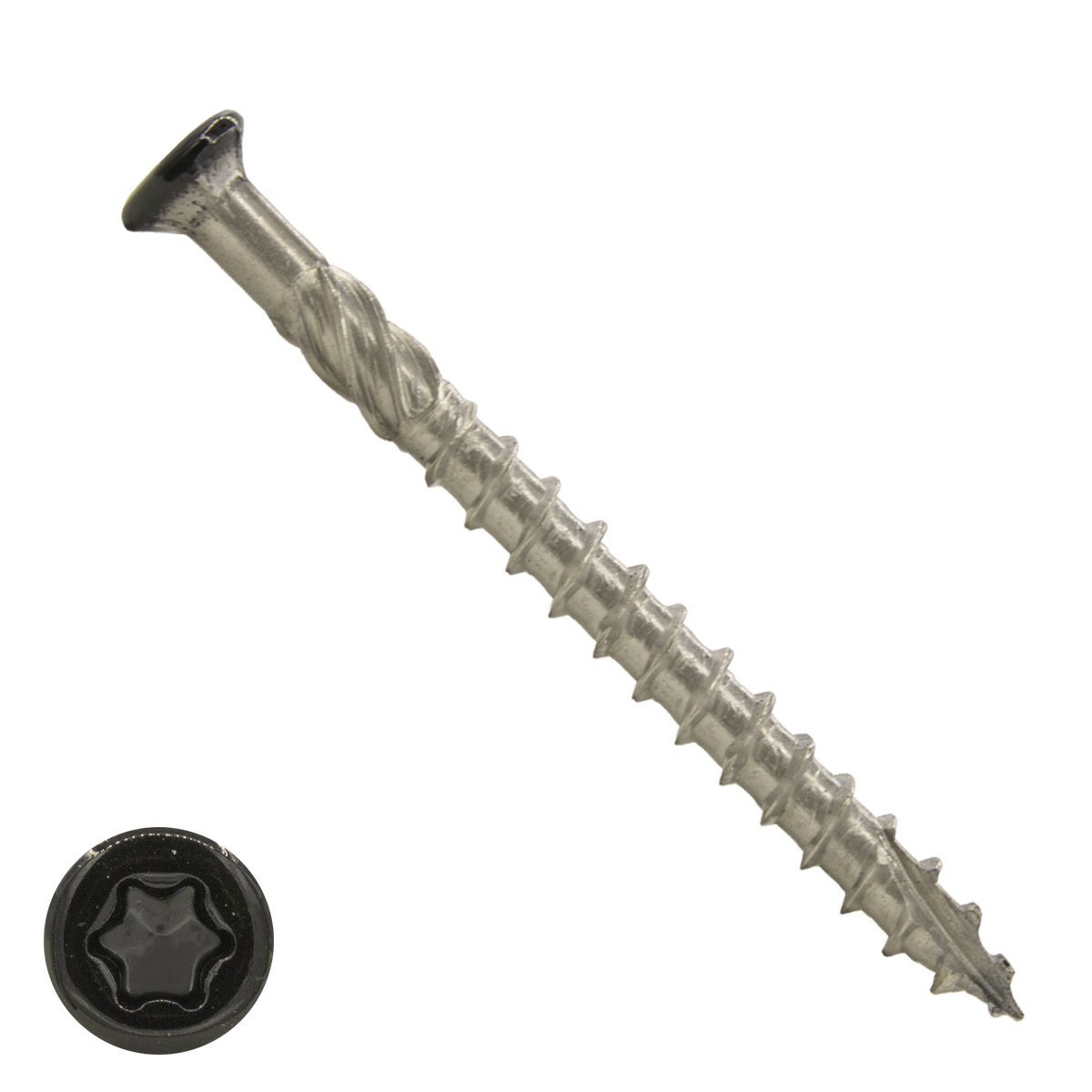 Potdekselschroeven 5x70 mm RVS C1 RAL9005 gitzwart TORX 200 stuks