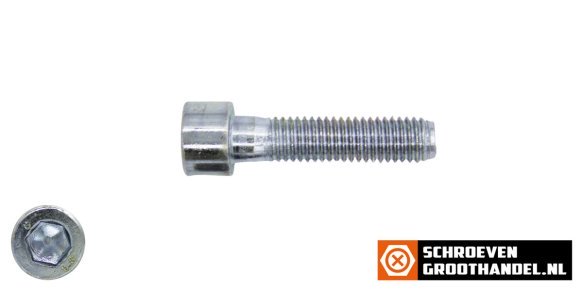 Inbusbouten cilinderkop M3 x 30mm verzinkt DIN912 100 stuks