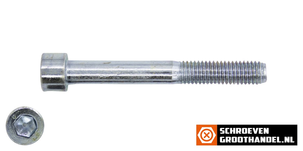 Inbusbouten cilinderkop M5 x 60mm verzinkt DIN912 100 stuks