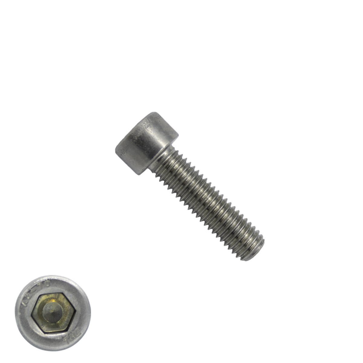 Inbusbouten cilinderkop M8 x 30mm RVS A2 DIN912 50 stuks