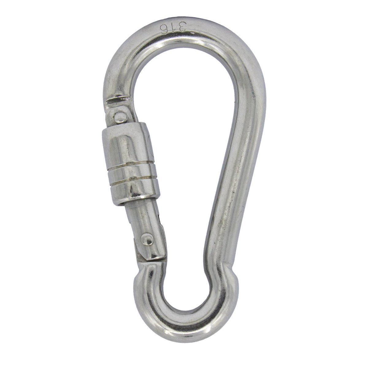 Karabijnhaak met veersluiting 6x60mm RVS A4 1 stuk