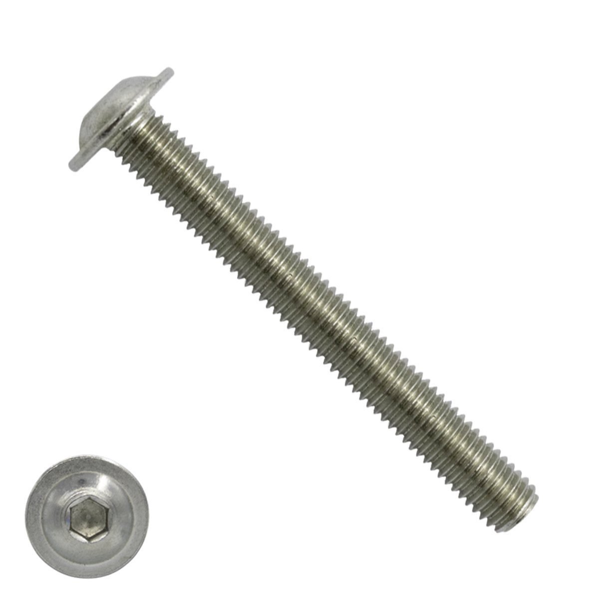 Laagbolkopschroeven laagbolkop met flens M6 x 60mm RVS A2 TORX-30 ISO7380-2 100 stuks