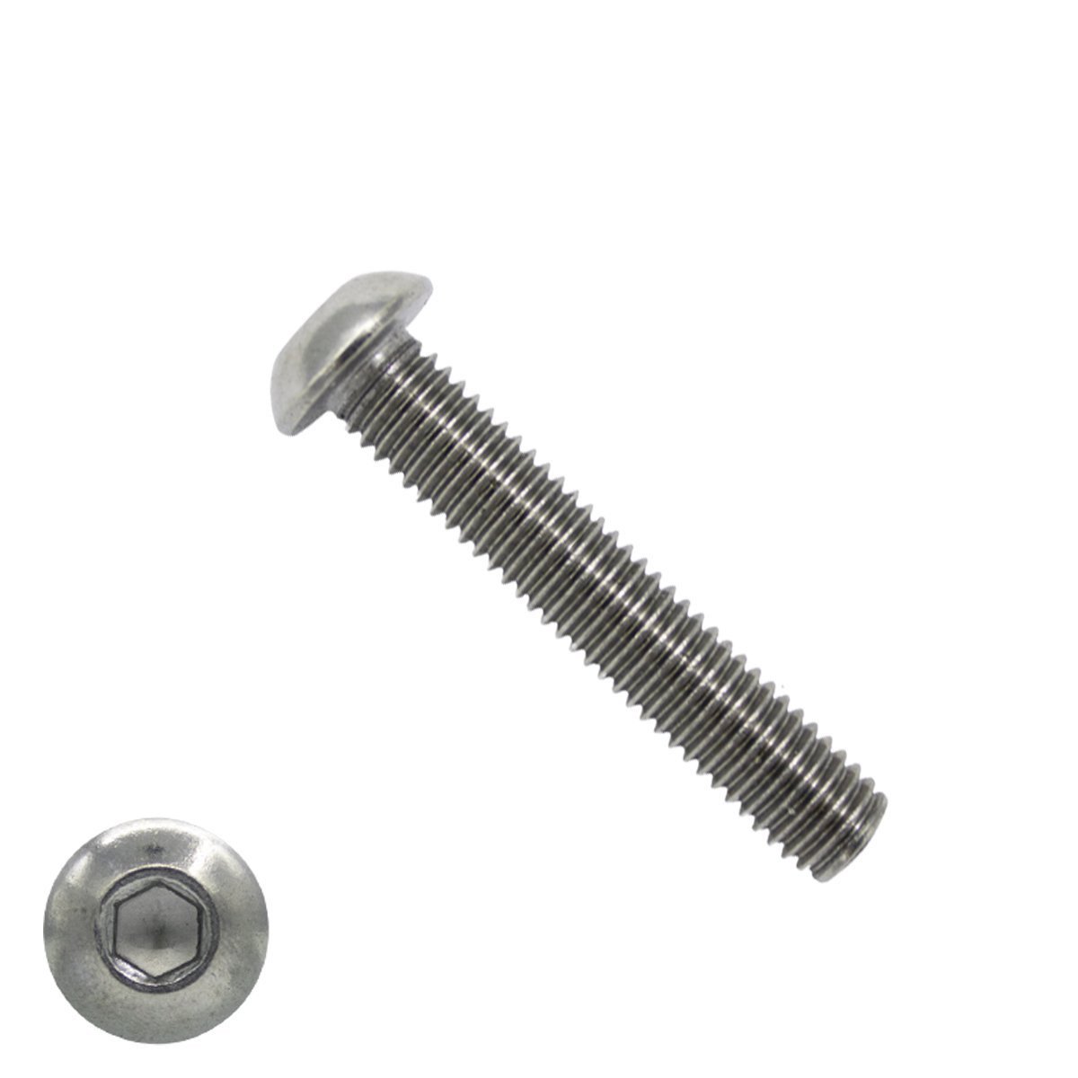 Laagbolkopschroeven laagbolkop M6 x 50mm RVS A2 ISO7380-1 100 stuks