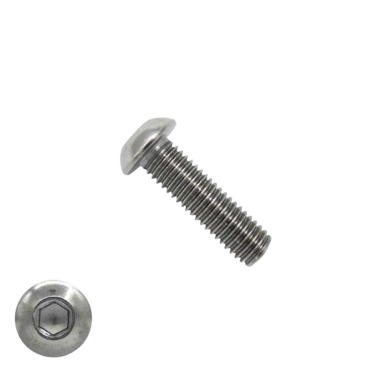Laagbolkopschroeven laagbolkop M8 x 30mm RVS A2 ISO7380-1 50 stuks