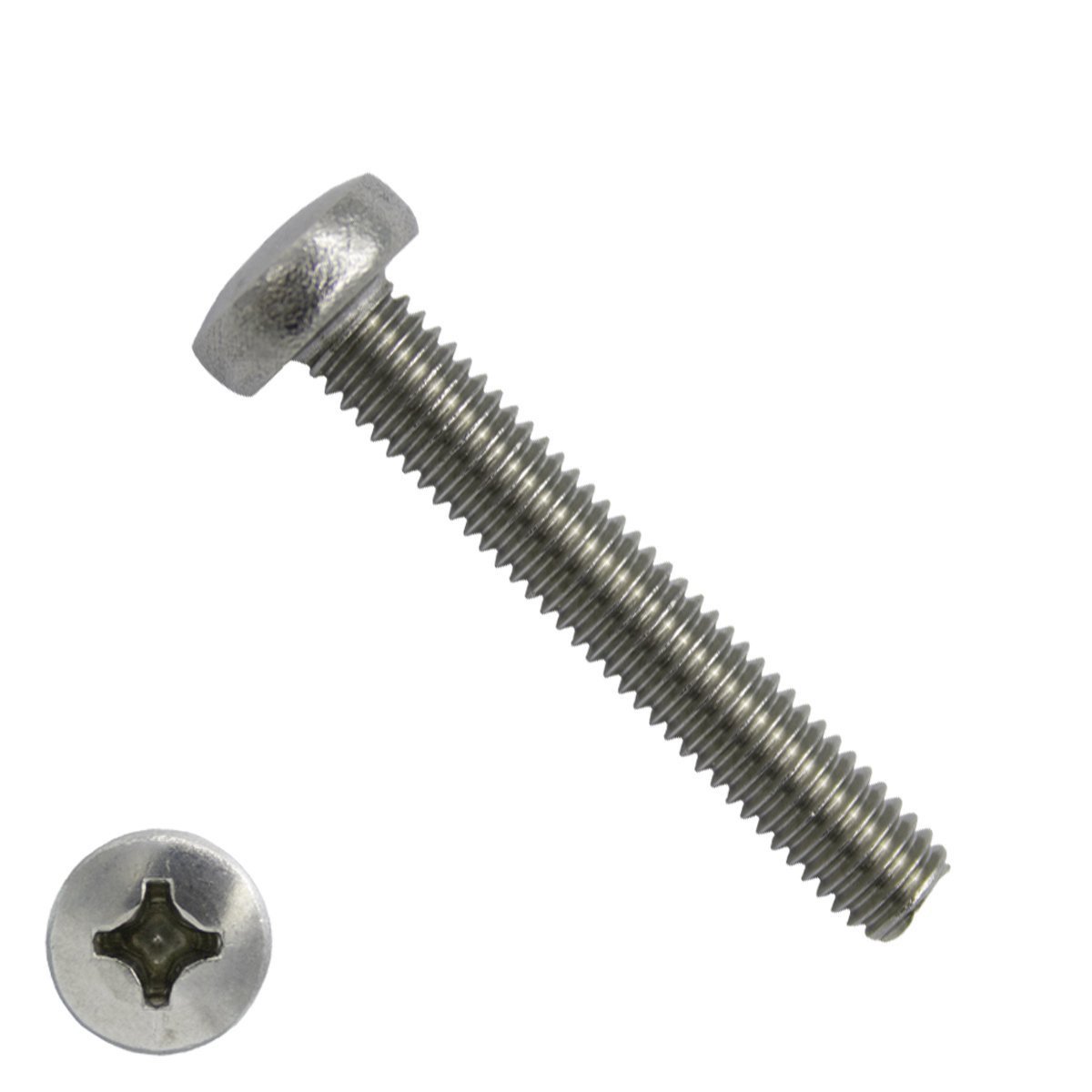 Metaalschroeven cilinderkop M4 x 40mm DIN7985 RVS A2 philips 200 stuks